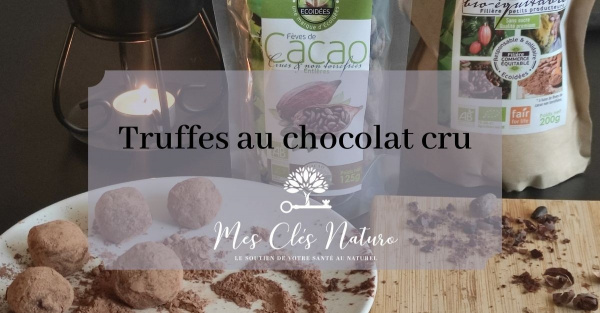 Truffes au chocolat cru