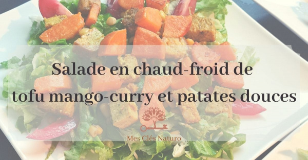 Salade en chaud-froid de Tofu Mango-curry et de patates douces