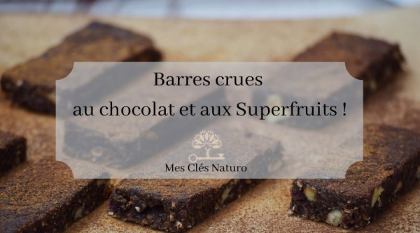 Barres Crues au chocolat et aux Superfuits