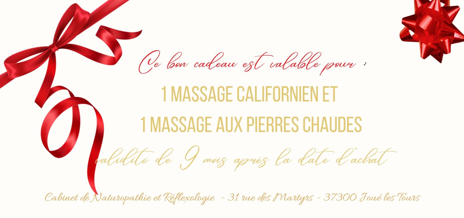 Forfait mixte de 2 massages Forfait mixte de 2 massages