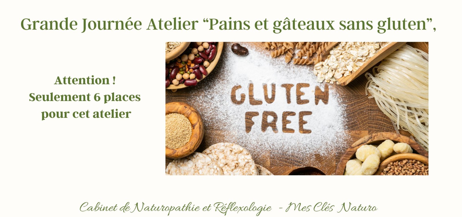 Lundi 23 mars 2026 : Grande Journée d'atelier : Pains et Gateaux sans gluten Lundi 23 mars 2026 : Grande Journée d'atelier : Pains et Gateaux sans gluten